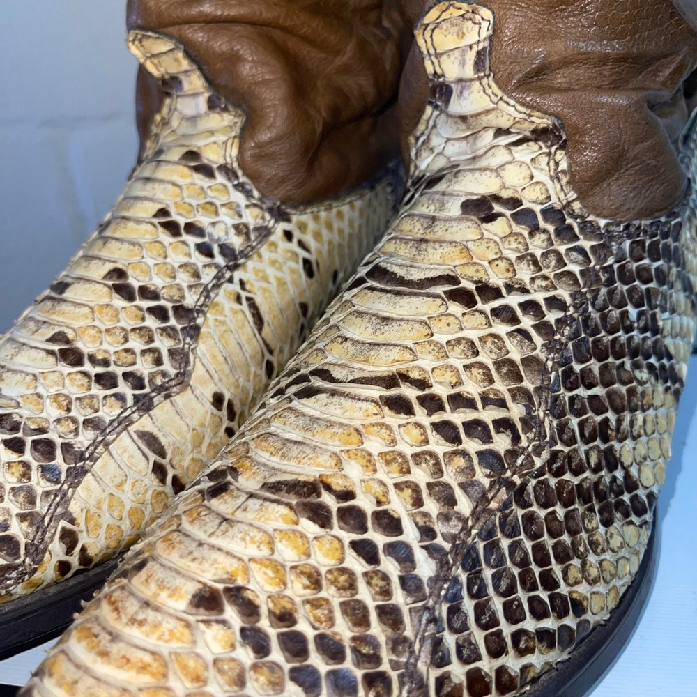 Dingo Python Snakeskin Western Cowboy Slouch Boot… - image 9